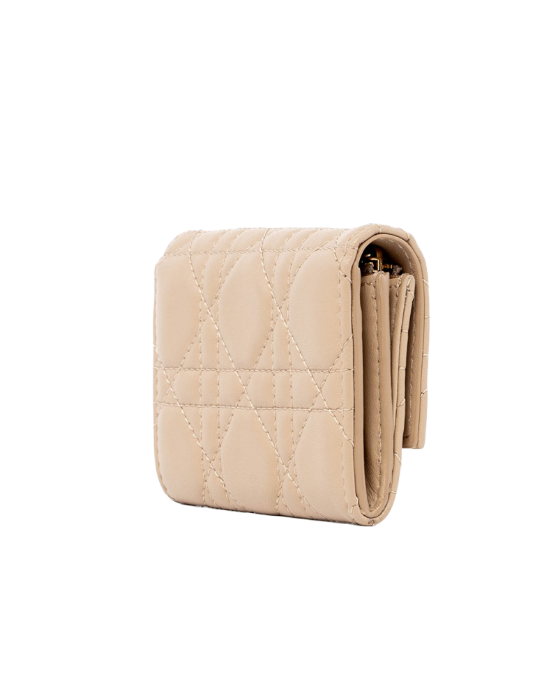 DIOR GLYCINE WALLET SHORT BEIGE LAMB SHW 47 MA 0293 05989