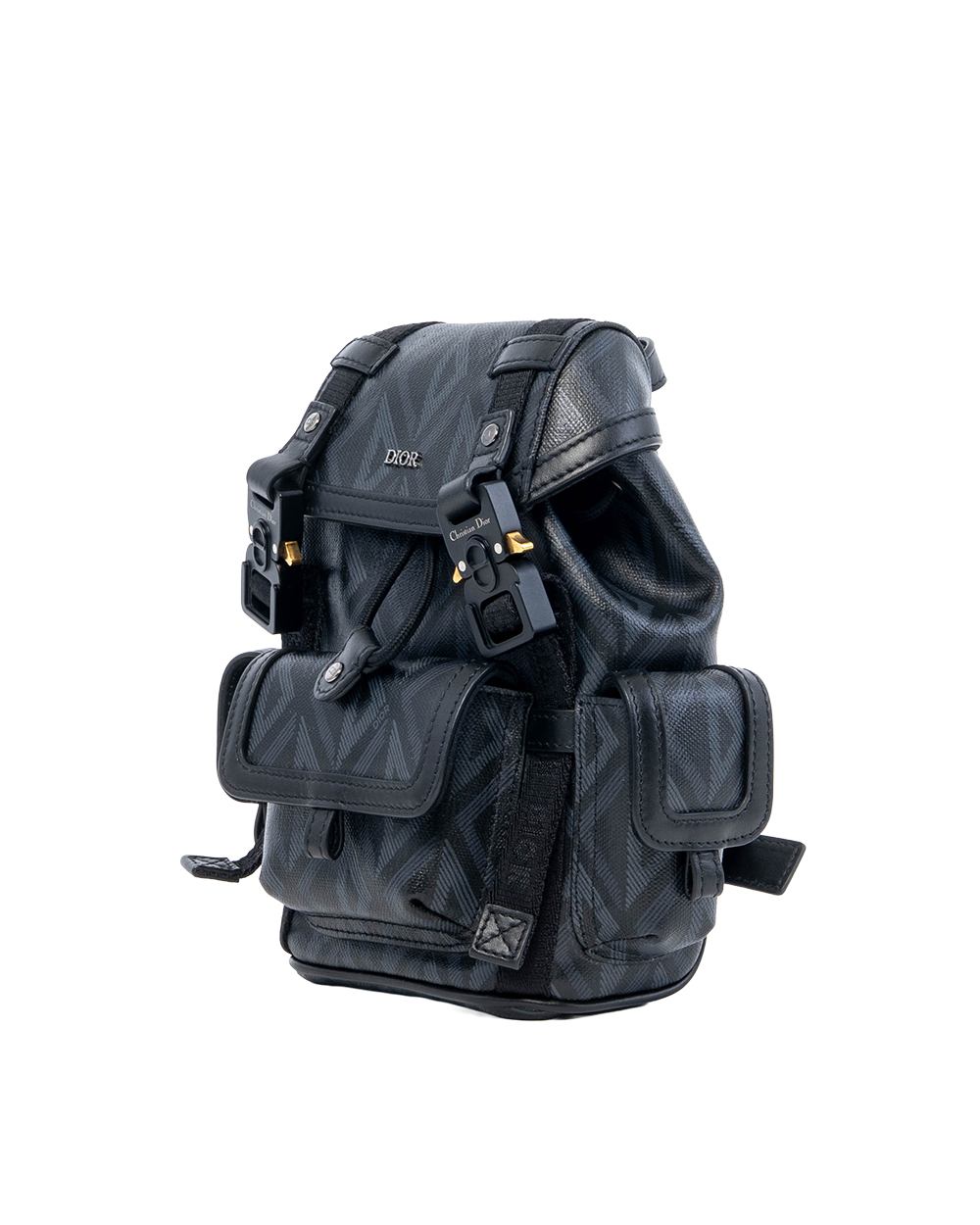 DIOR HIT THE ROAD BACKPACK MINI BLACK CANVAS BRHW 07301