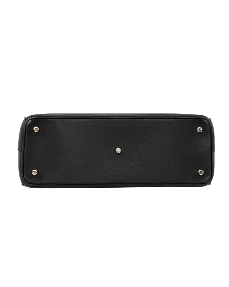 DIOR LADY L FORNT POCKET MEDIUM BLACK BLUE CALF SHW 7165