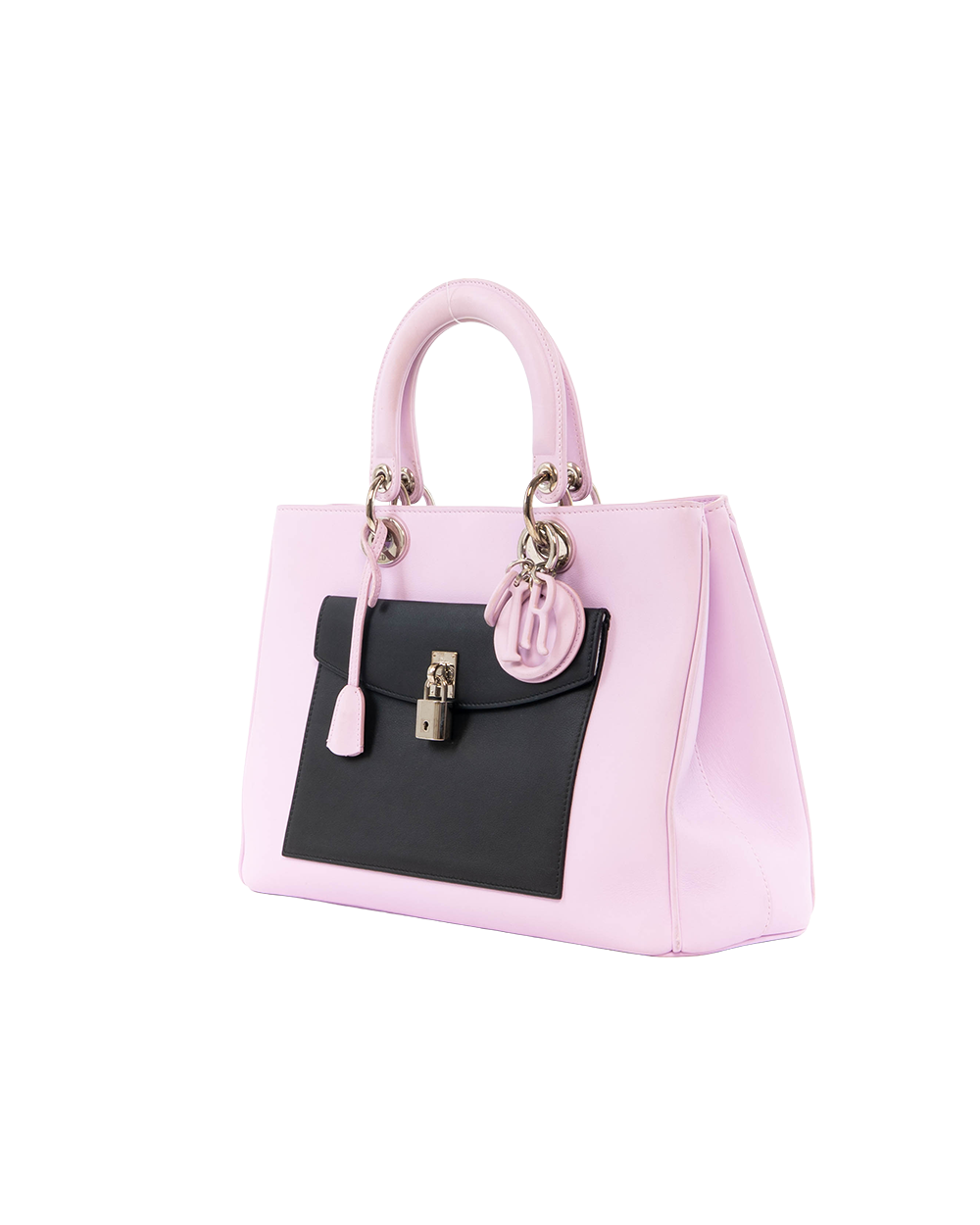 DIOR LADY L FORNT POCKET MEDIUM PURPLE BLACK CALF SHW 17 BO 0174 7078