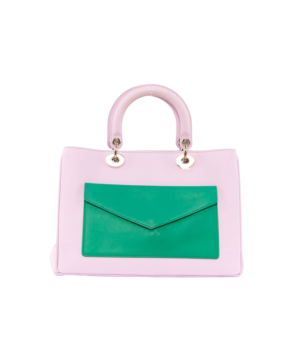 DIOR LADY L FORNT POCKET MEDIUM PURPLE BLACK CALF SHW 17 BO 0174 7080