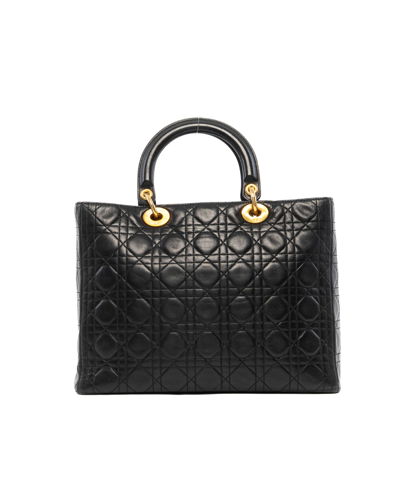 DIOR LADY LARGE BLACK CALF GHW MA 0997 7819