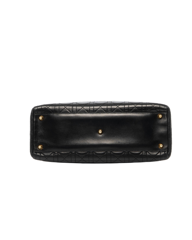 DIOR LADY LARGE BLACK CALF GHW MA 0997 7824