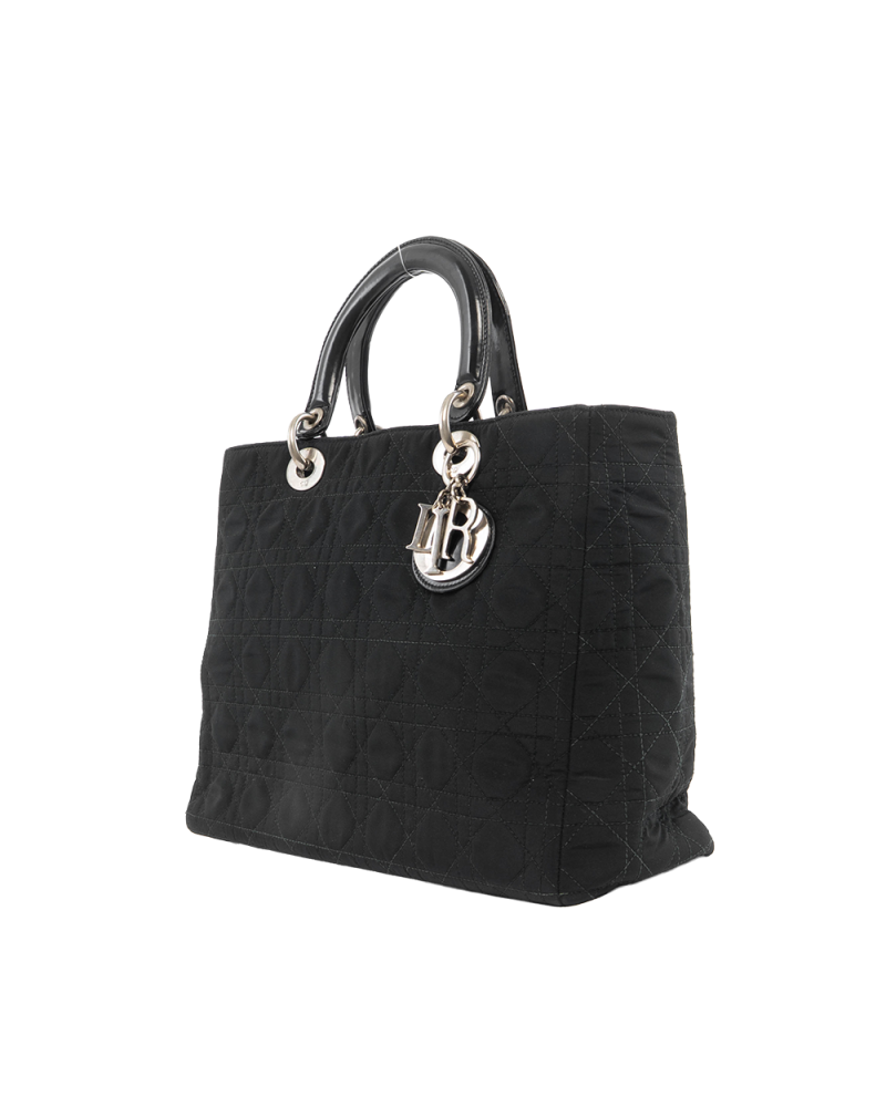 DIOR LADY LARGE BLACK NYLON SHW RU 0977 0811