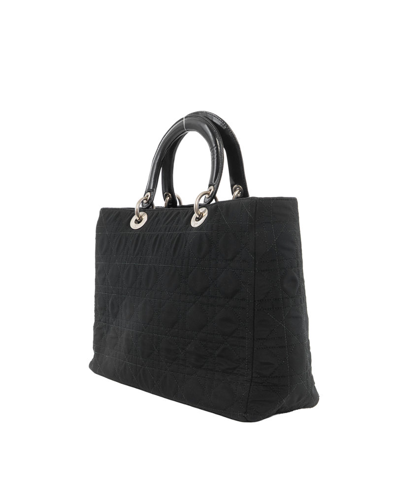 DIOR LADY LARGE BLACK NYLON SHW RU 0977 0812