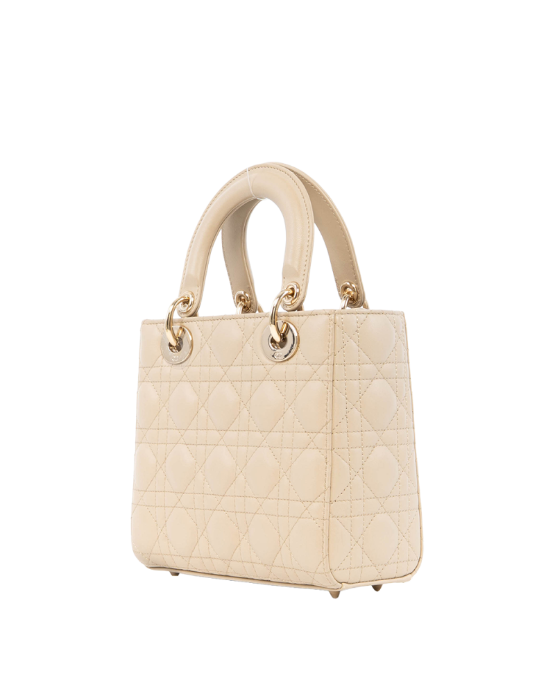 DIOR LADY SMALL BEIGE LAMB GHW 01 RU 0242 4944