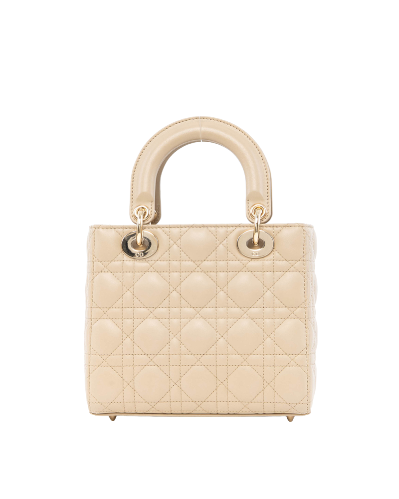 DIOR LADY SMALL BEIGE LAMB GHW 01 RU 0242 4945