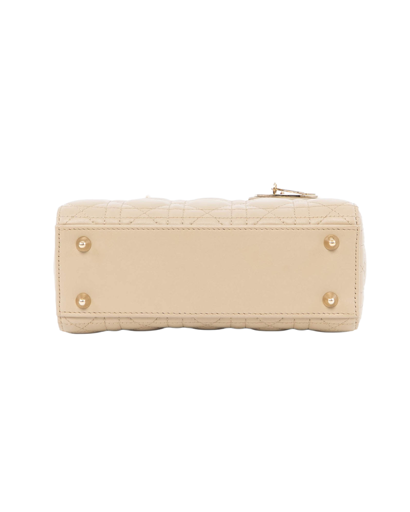 DIOR LADY SMALL BEIGE LAMB GHW 01 RU 0242 4951