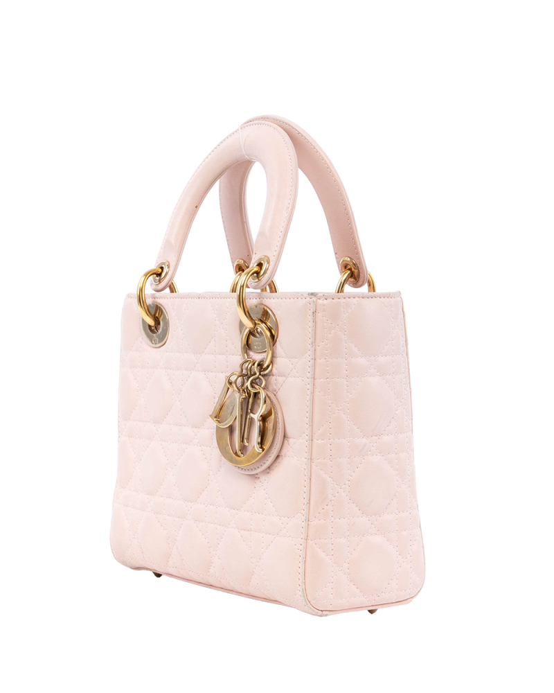 DIOR LADY SMALL PINK LAMB GHW 29 MA 1116 2101