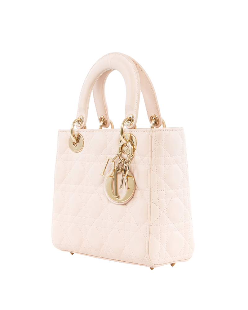 DIOR LADY SMALL PINK LAMB GHW 29 MA 1129 9551