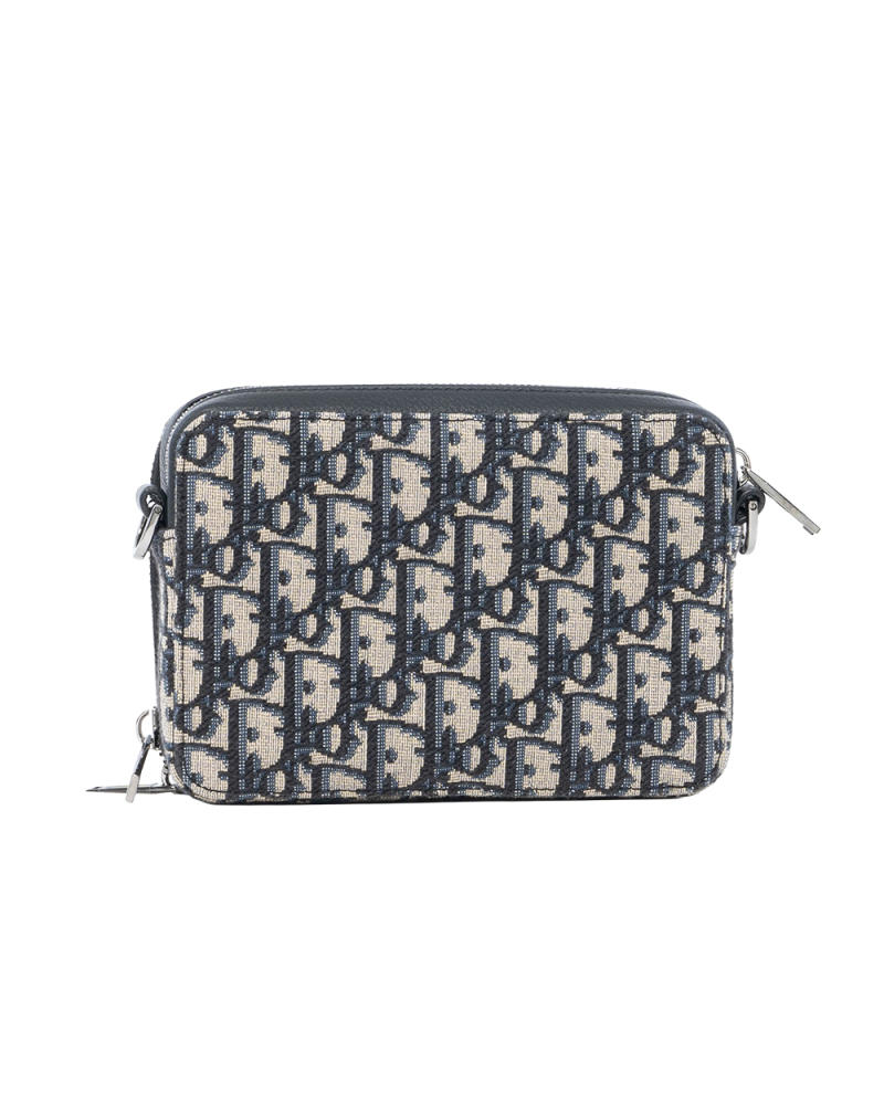 DIOR POUCH WITH STRAP WHITE OBLIQUE JACQUARD SHW 16 BO 0233 00908