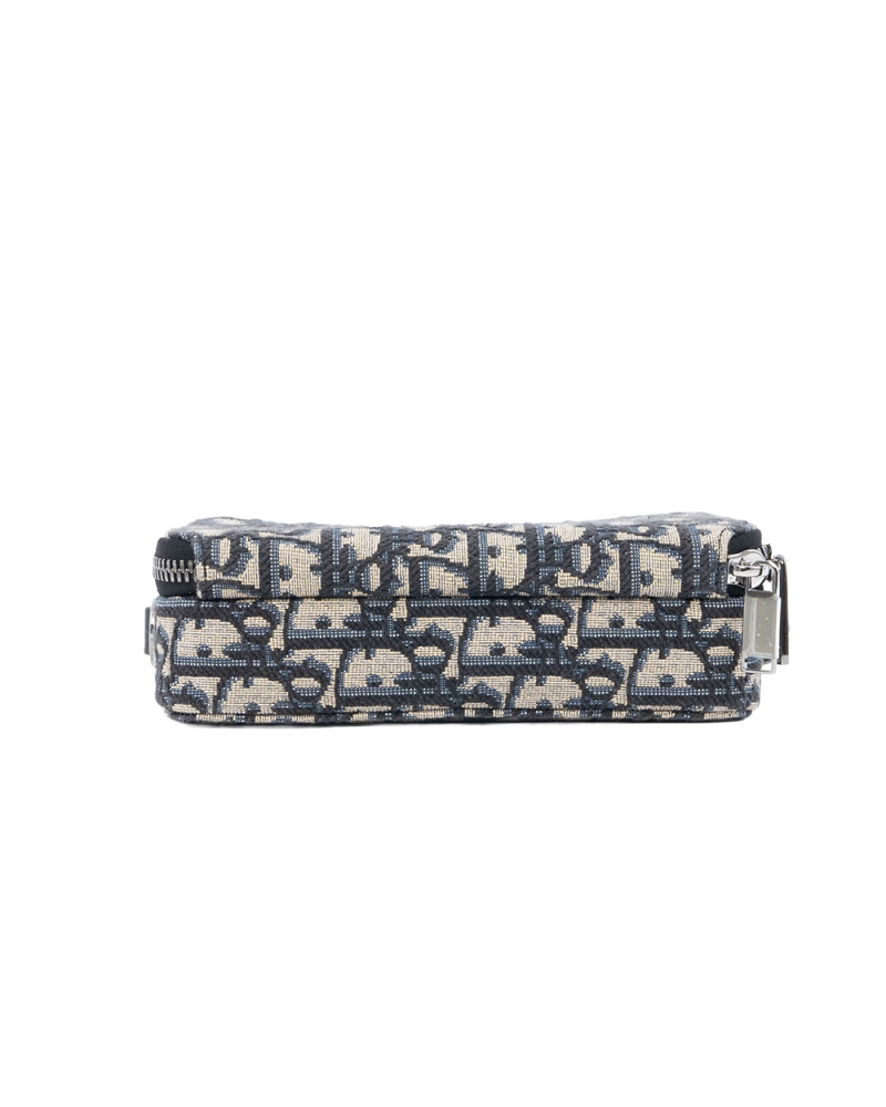 DIOR POUCH WITH STRAP WHITE OBLIQUE JACQUARD SHW 16 BO 0233 00910