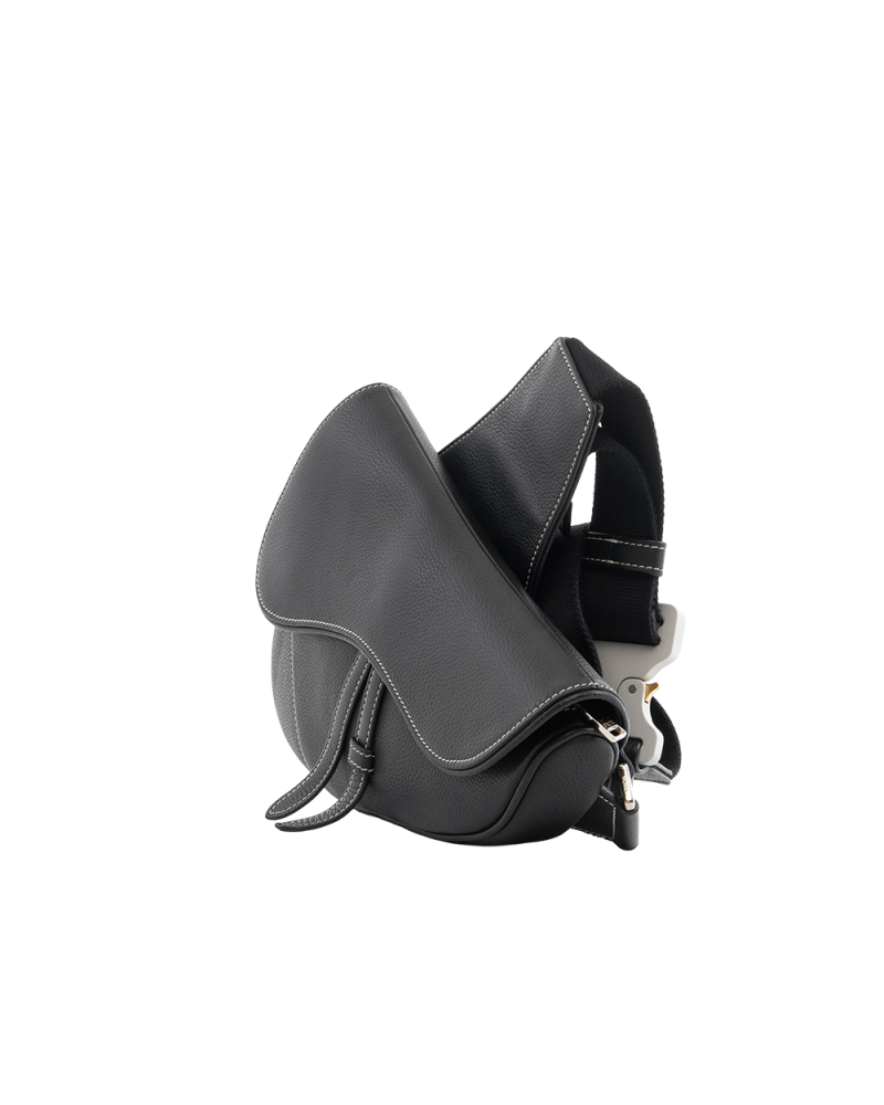 DIOR SADDEL BELT BAG BLACK CALF SHW 0472