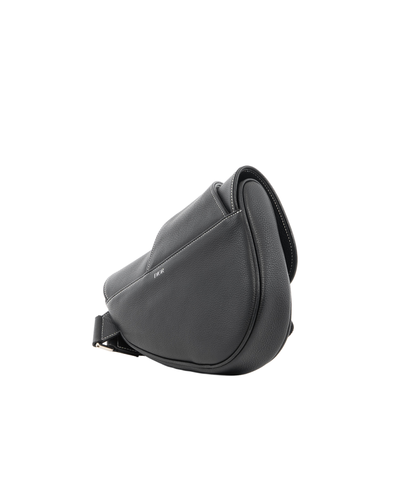 DIOR SADDEL BELT BAG BLACK CALF SHW 0473