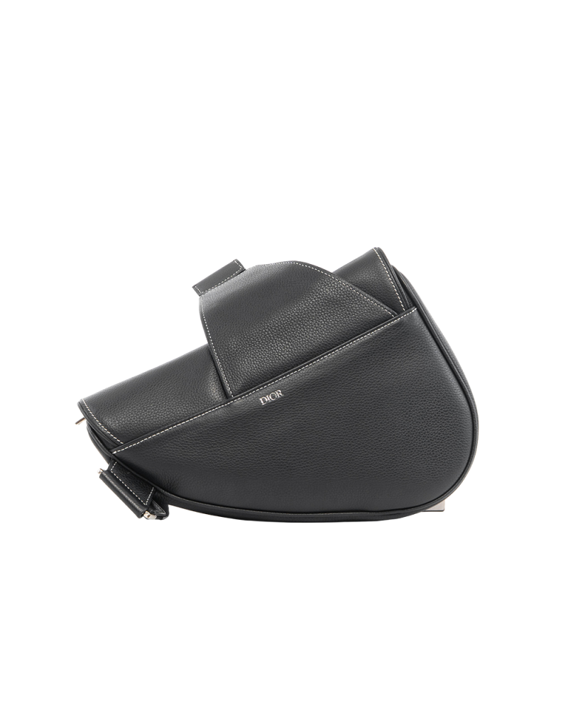 DIOR SADDEL BELT BAG BLACK CALF SHW 0474