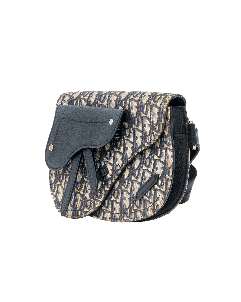 DIOR SADDEL BELT BAG OBLIQUE NAVY JACQUARD RHW 07 BO 0212 0133