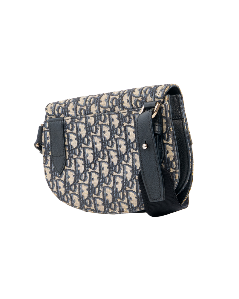 DIOR SADDEL BELT BAG OBLIQUE NAVY JACQUARD RHW 07 BO 0212 0134