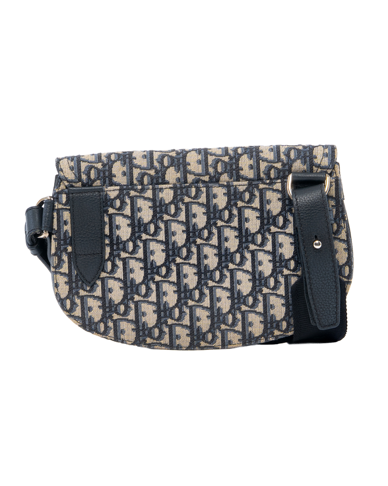 DIOR SADDEL BELT BAG OBLIQUE NAVY JACQUARD RHW 07 BO 0212 0135