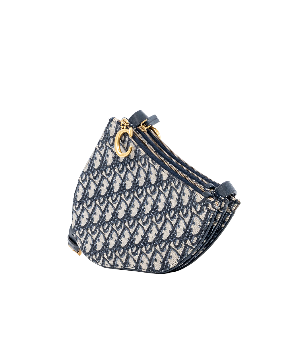 DIOR SADDEL BELT BAG WHITE OBLIQUE JACQUARD GHW 02897