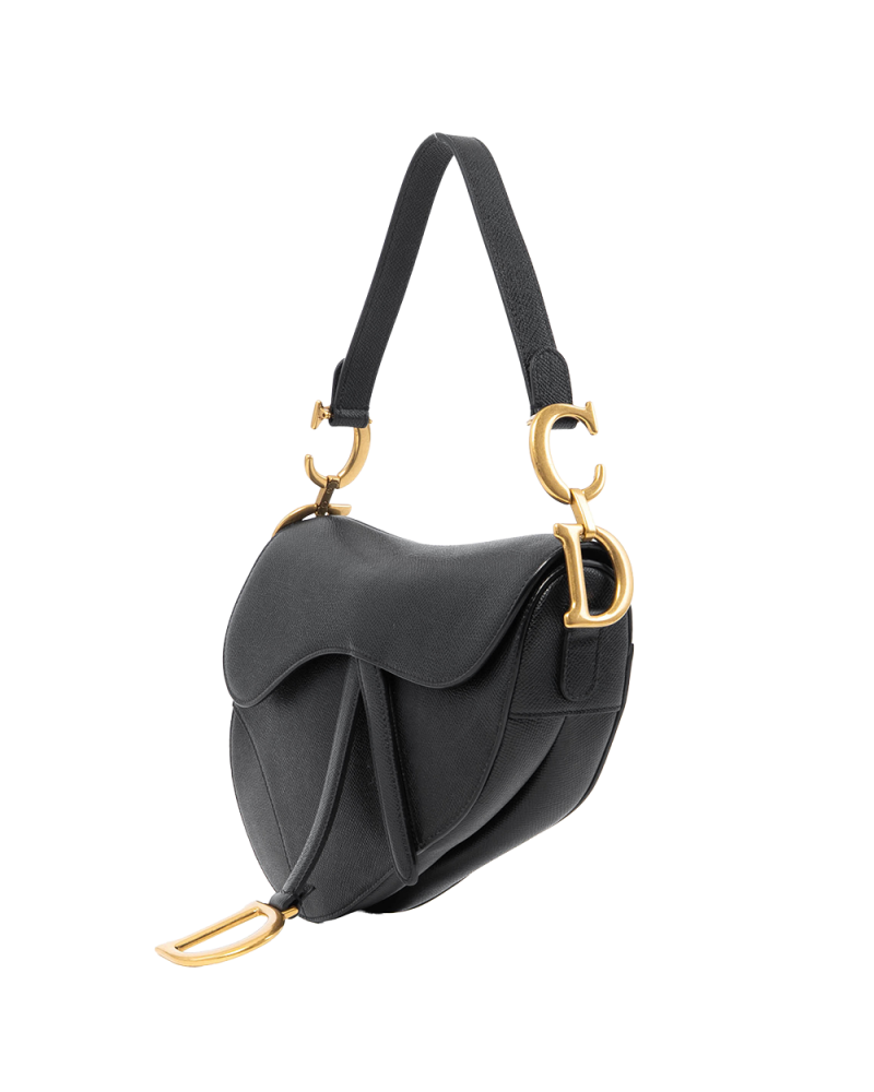 DIOR SADDEL MEDIUM BLACK CALF GHW 09 MA 0232 2120