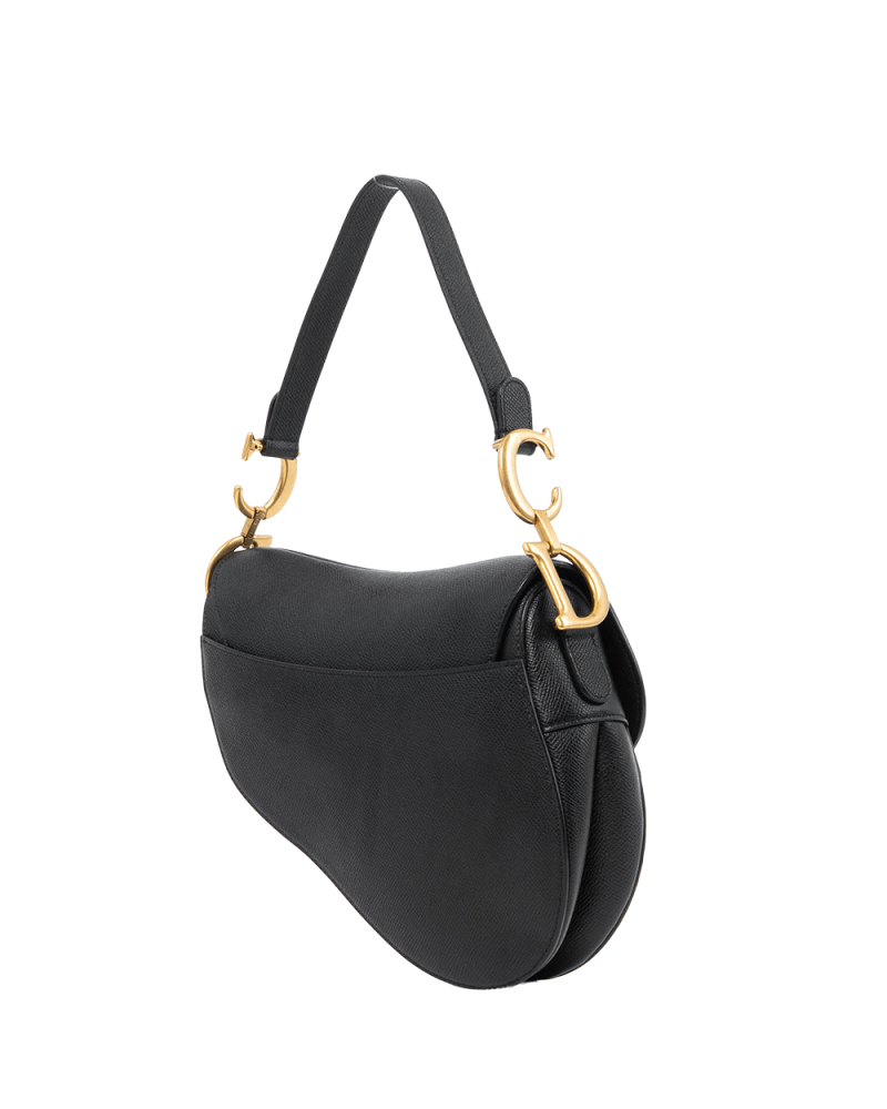 DIOR SADDEL MEDIUM BLACK CALF GHW 09 MA 0232 2121