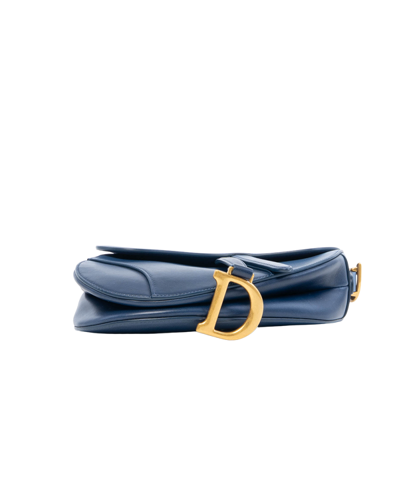 DIOR SADDEL MEDIUM BLUE CALF GHW 1141