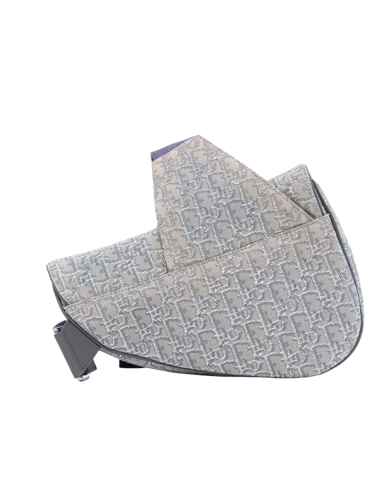 DIOR SADDLE MEDIUM RUTHENIUM OBLIQUE JACQUARD SHW 29 BO 0282 3041