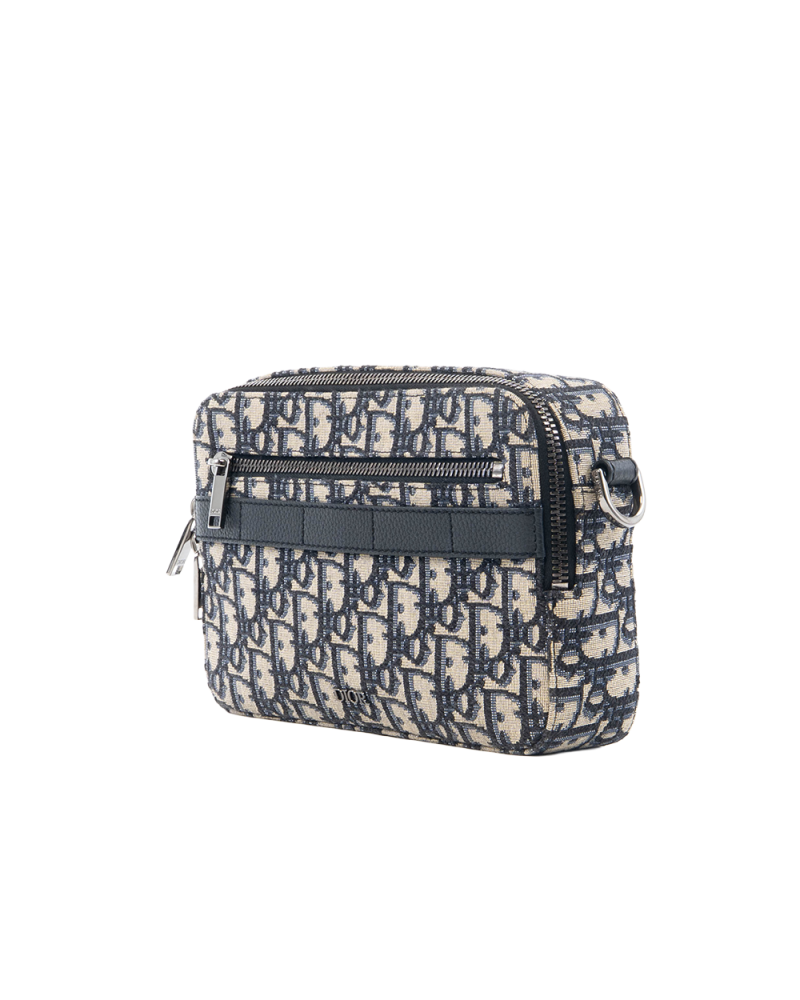 DIOR SAFARI MESSENGER BLUE NAVY OBLIQUE JACQUARD SHW 27 BO 1221 5327