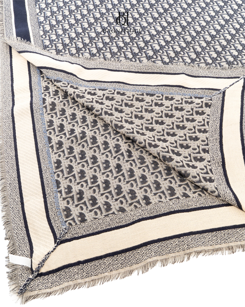 DIOR SCARF 140 140 WHITE OBLIQUE 7962