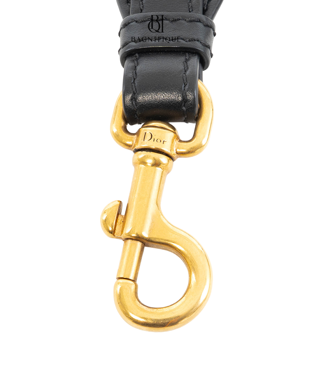 DIOR SHOULDER STRAP WITH RING WHITE NAVY JACQUARD GHW 5617