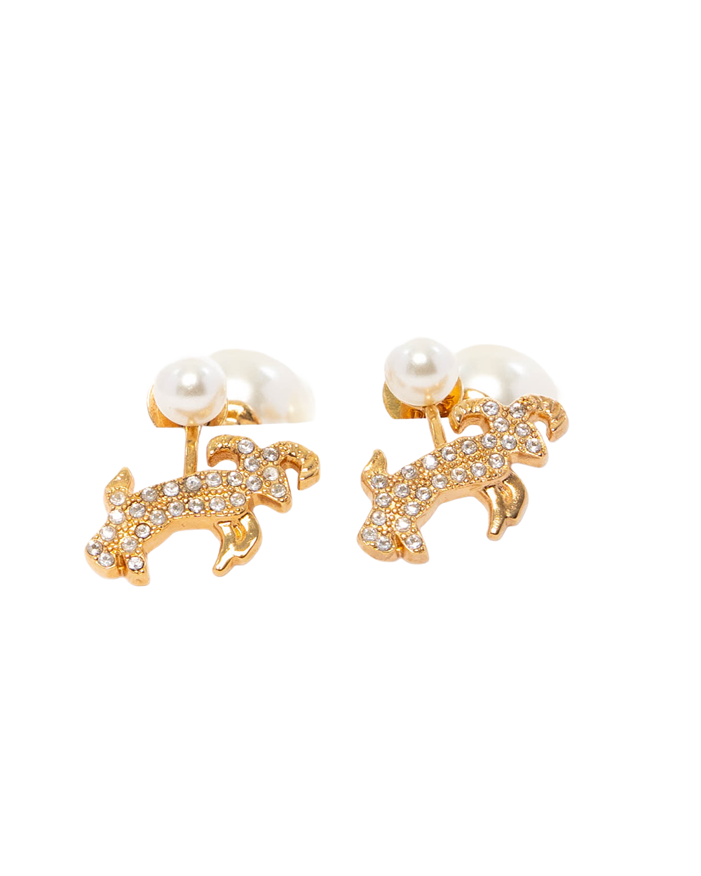 DIOR TRIBAL ZODIAC GOLD PEARL GHW 0263