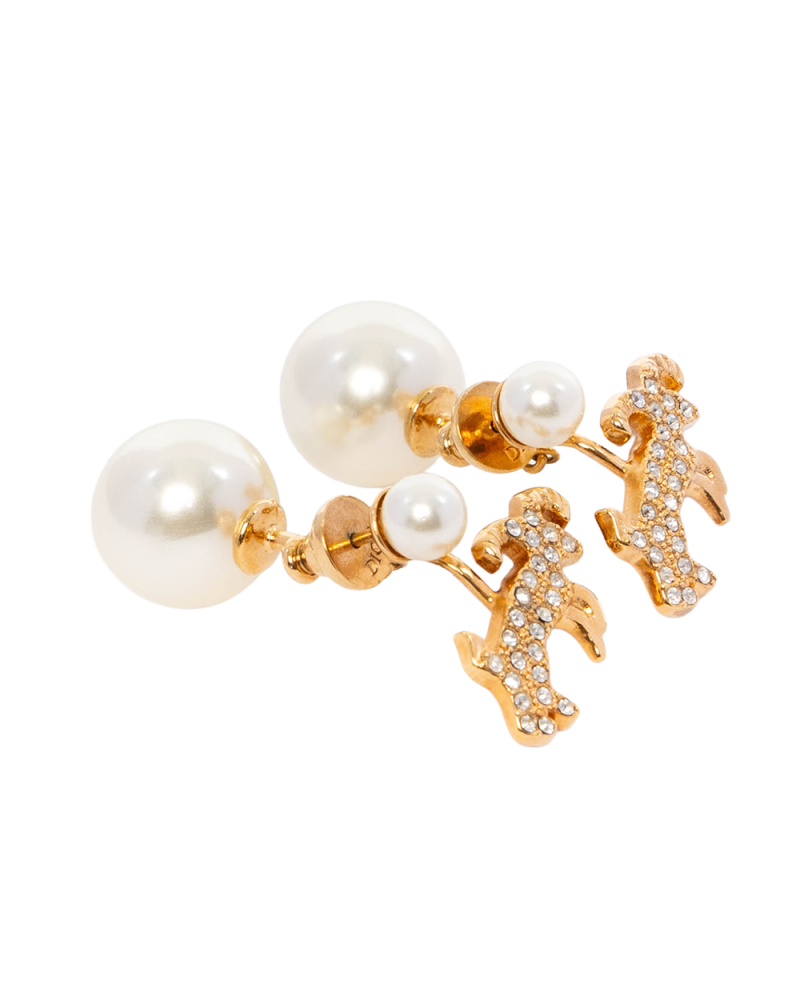 DIOR TRIBAL ZODIAC GOLD PEARL GHW 0267
