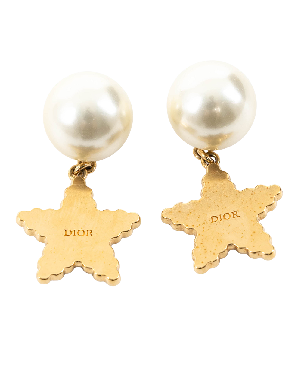 DIOR TRIBALES EARRINGS GOLD BLACK PEARL GHW 03869
