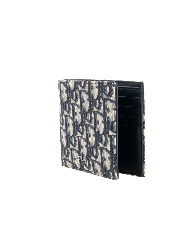 DIOR WALLET 8 CARDS SHORT WHITE OBLIQUE JACQUARD SHW 10BO 1204 7249