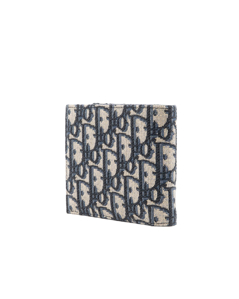 DIOR WALLET 8 CARDS SHORT WHITE OBLIQUE JACQUARD SHW 10BO 1204 7250