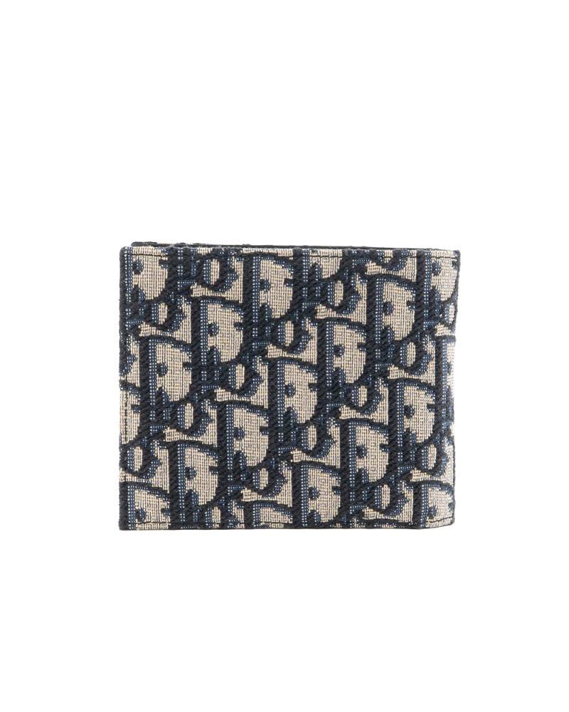 DIOR WALLET 8 CARDS SHORT WHITE OBLIQUE JACQUARD SHW 10BO 1204 7251