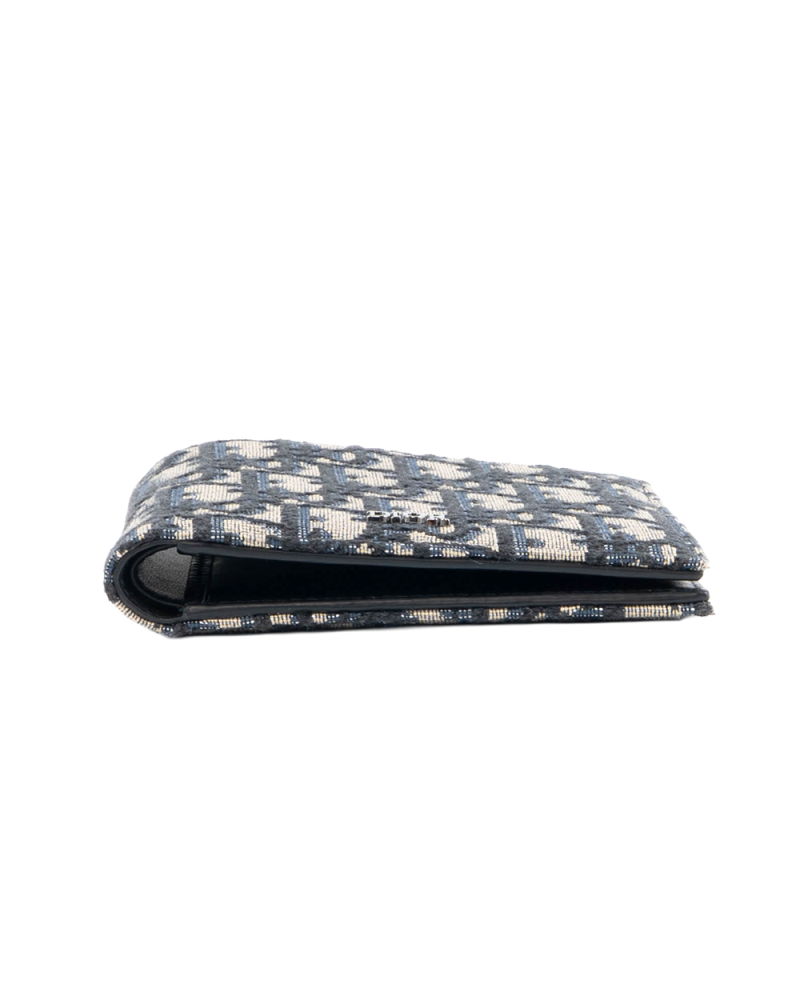 DIOR WALLET 8 CARDS SHORT WHITE OBLIQUE JACQUARD SHW 10BO 1204 7252