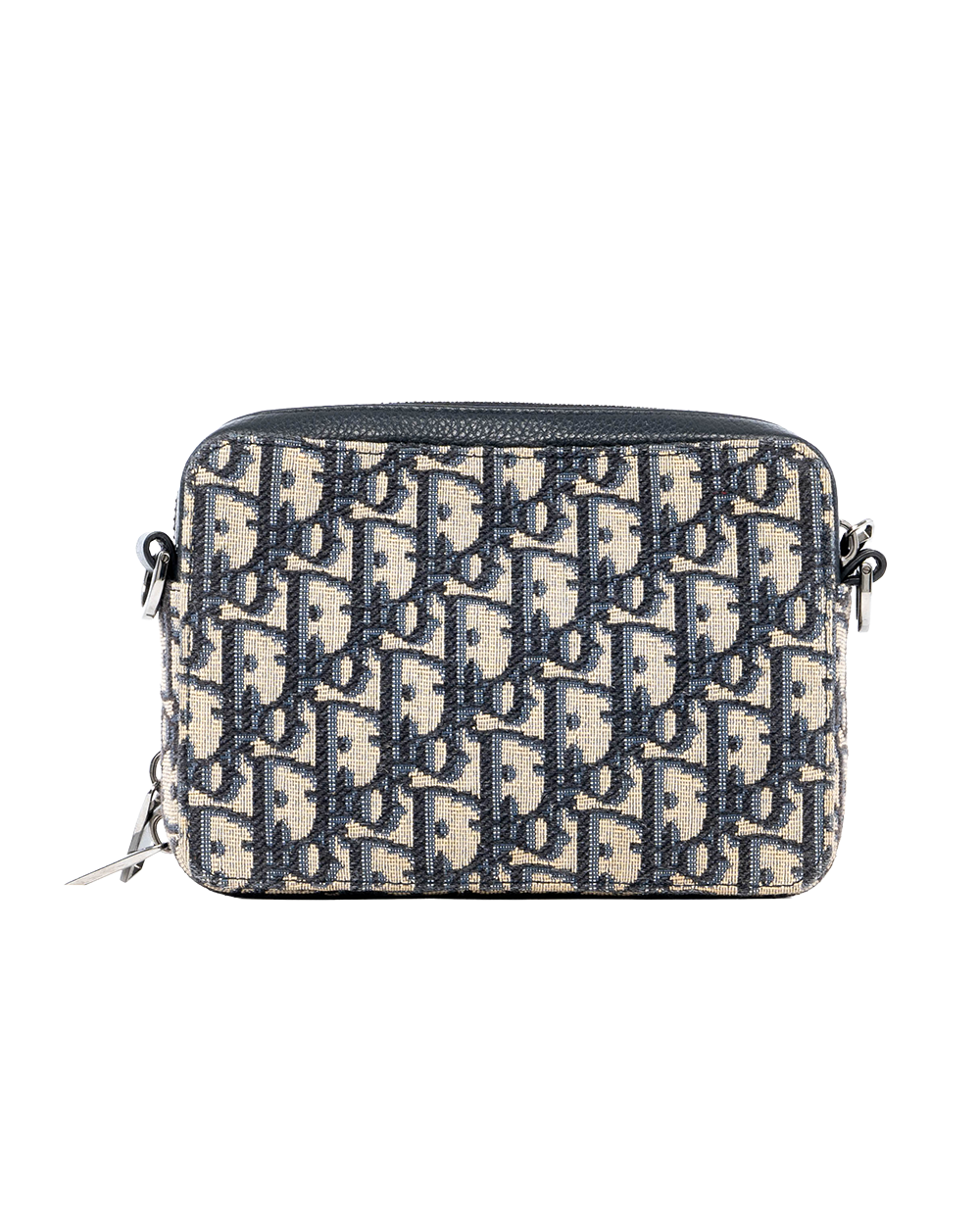 DIOR ZIPPED POUCH WITH STRAP WHITE OBLIQUE JACQUARD SHW 04023