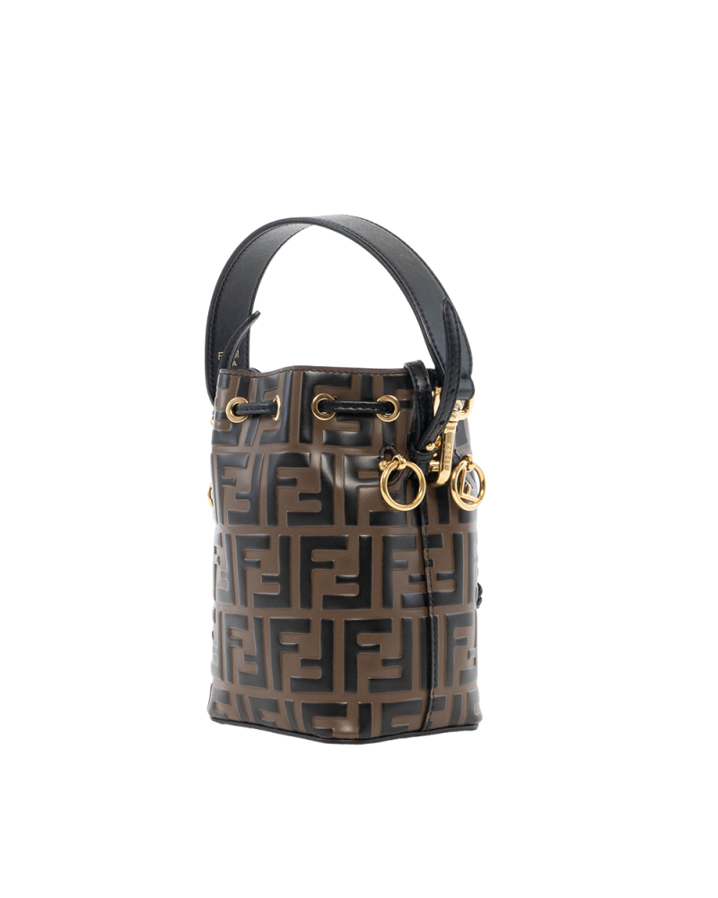 FENDI MON TRESOR BUCKET MINI BROWN BLACK CALF GHW 2063