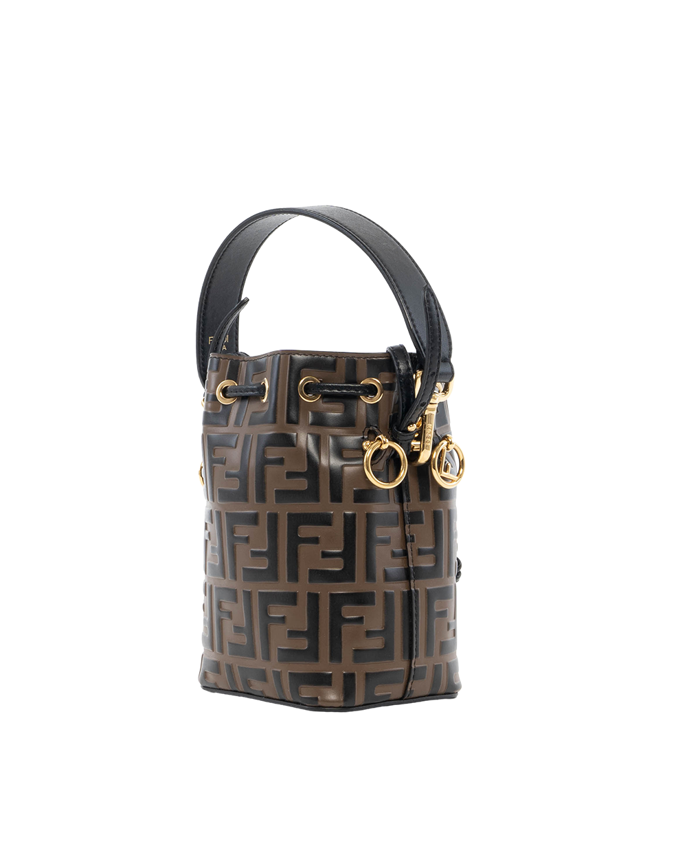 FENDI MON TRESOR BUCKET MINI BROWN BLACK CALF GHW 2063