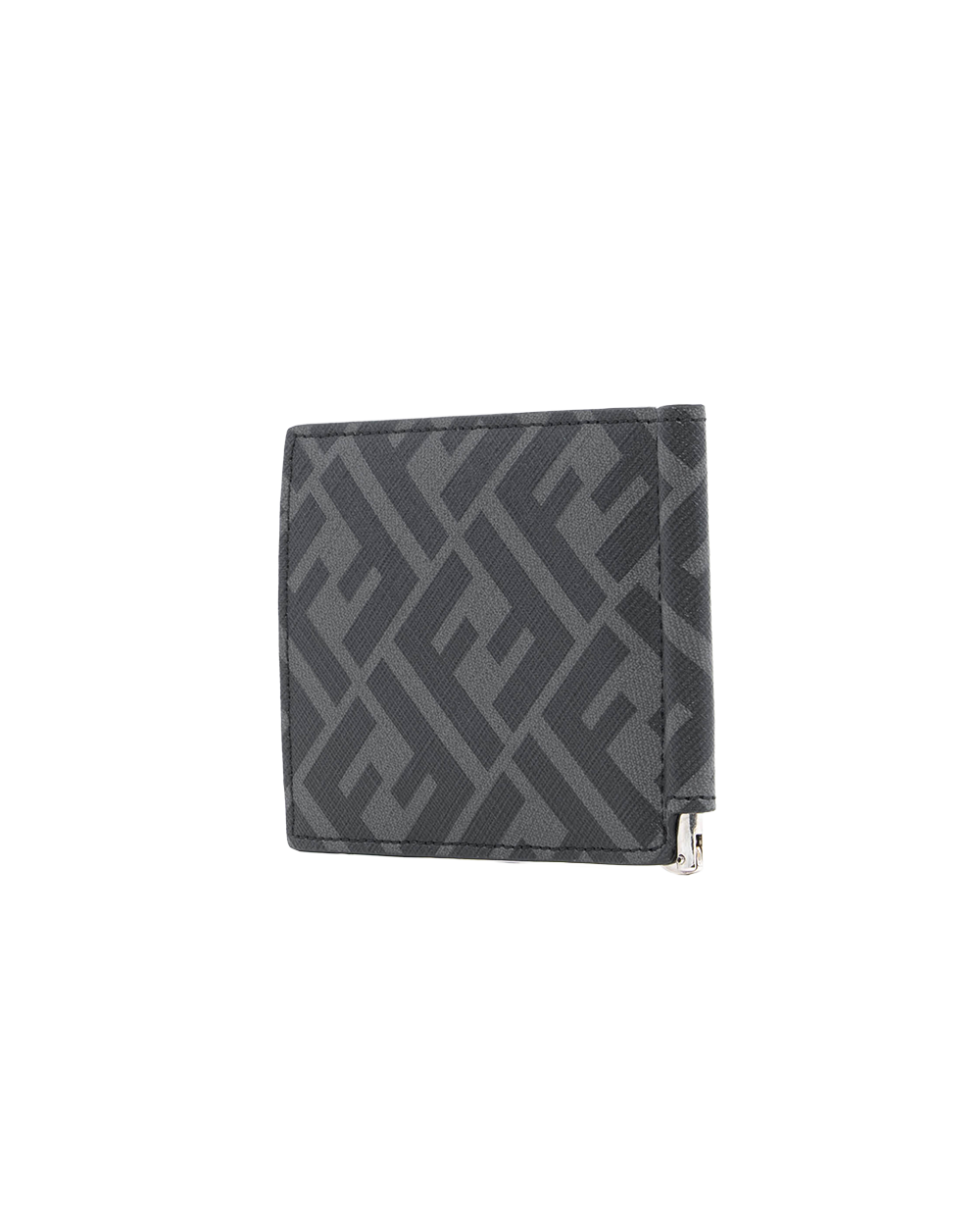 FENDI MONEY CLIP BLACK YELLOW CANVAS SHW 1289