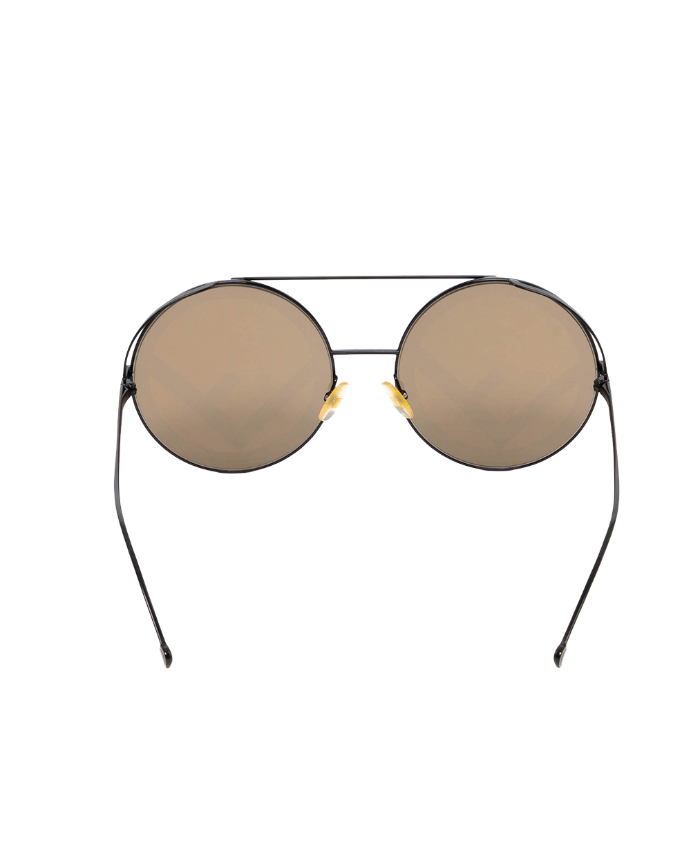FENDI ROUND FRAME SUNGLASSES BROWN GHW 09QEB 2201
