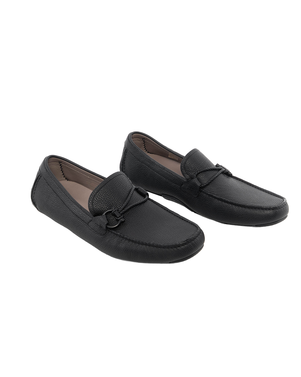 FERRAGAMO DRIVER WITH GANCINI ONAMENT 11 BLACK 0357