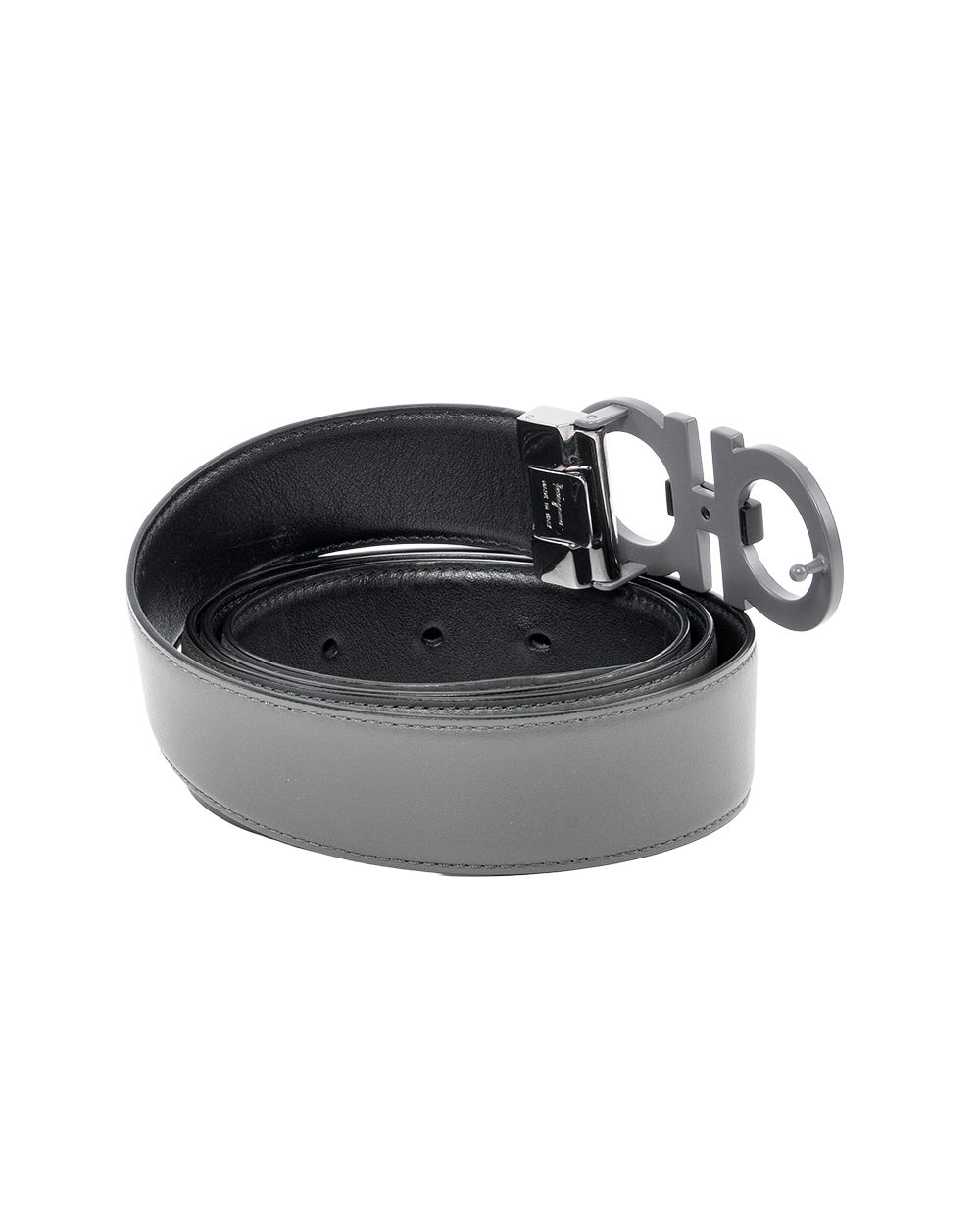 FERRAGAMO SALVATORE 120 BLACK GRAY CALF SHW 0032