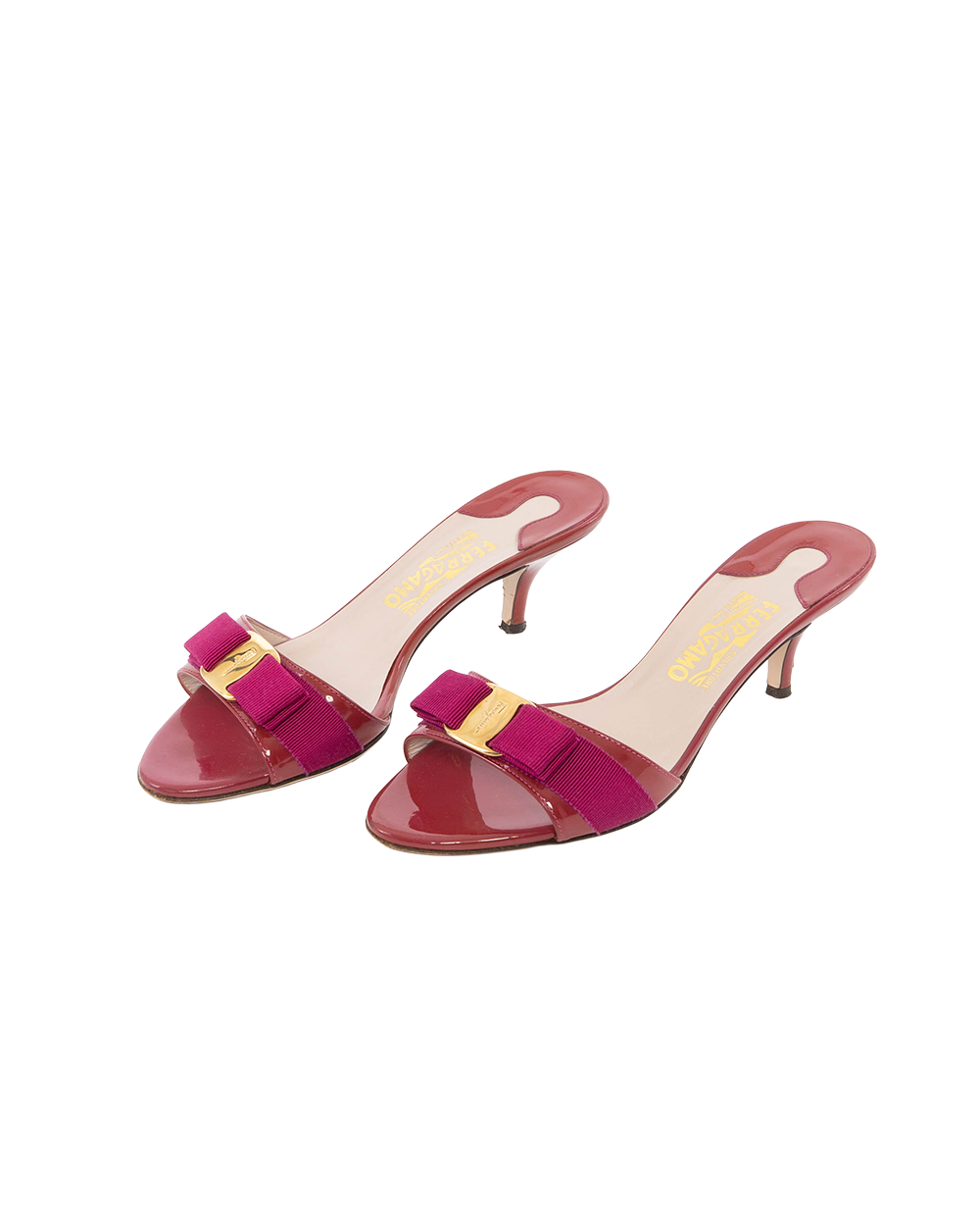 FERRAGAMO SALVATORE 8.5 PINK BOW GHW 4132
