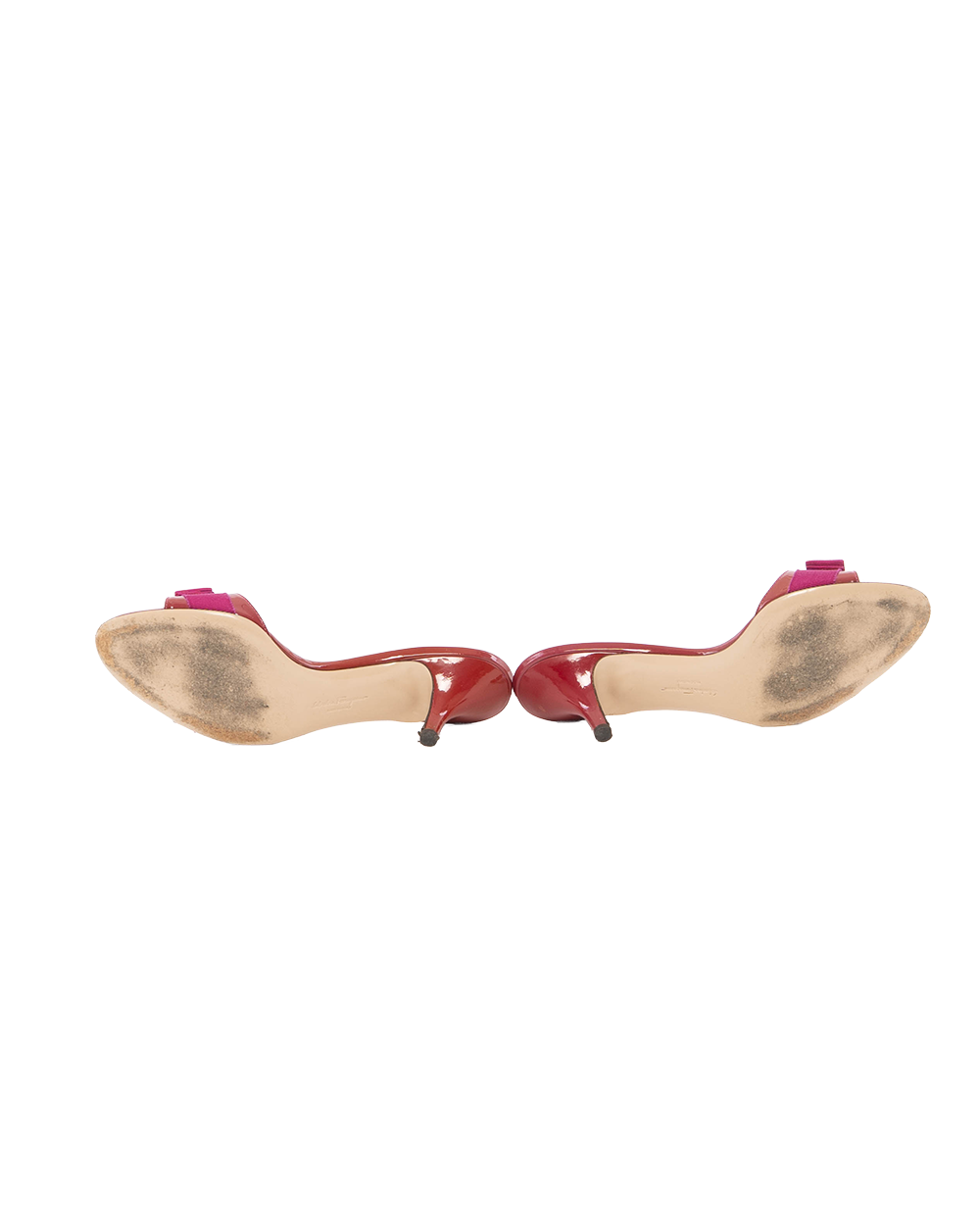 FERRAGAMO SALVATORE 8.5 PINK BOW GHW 4135