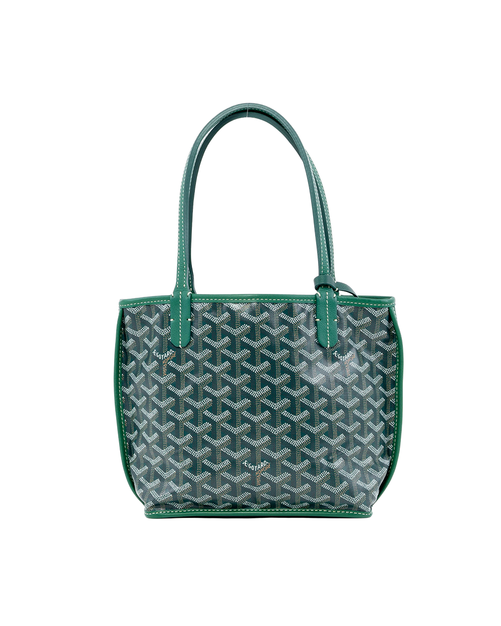 GOYARD ANJOU MINI GREEN HEART RED CANVAS SHW 01415