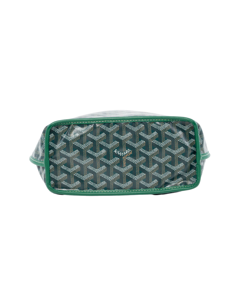 GOYARD ANJOU MINI GREEN HEART RED CANVAS SHW 01421
