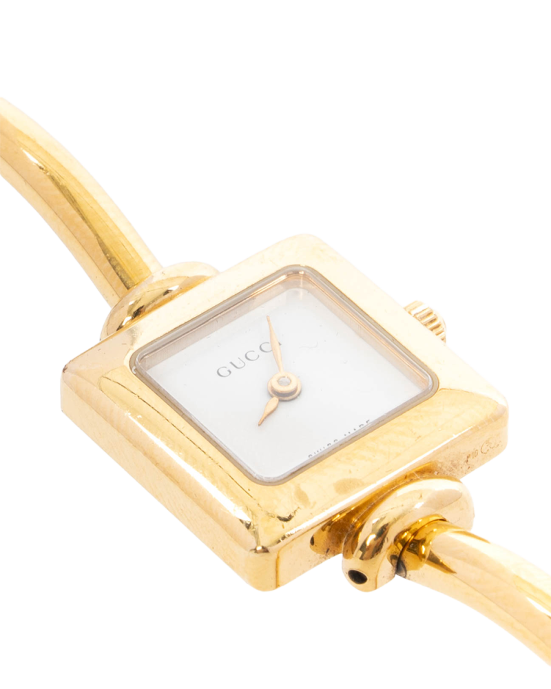 GUCCI 1900L SQUARE WHITE GOLD STAINLESS STEEL GHW 0048285 4151