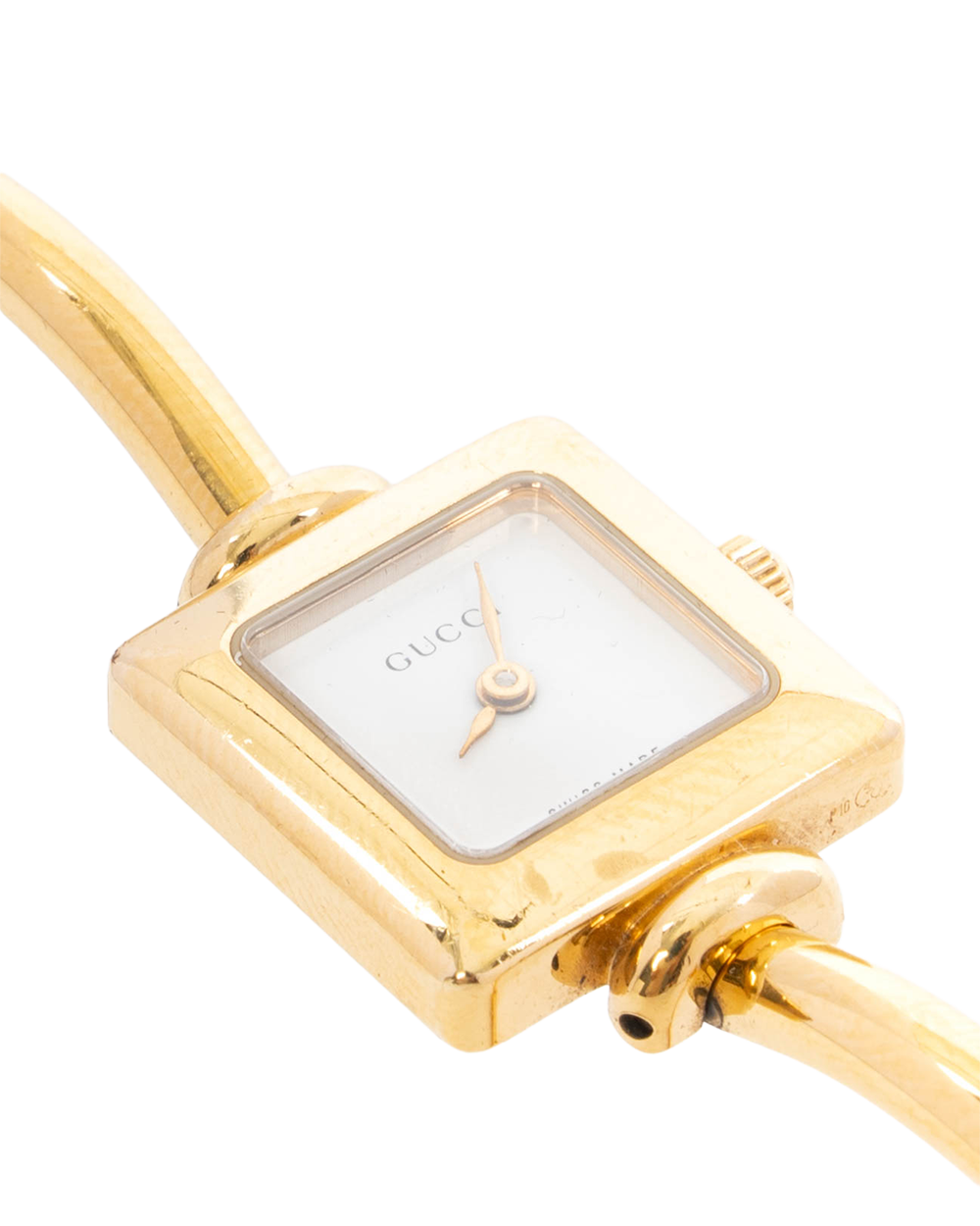 GUCCI 1900L SQUARE WHITE GOLD STAINLESS STEEL GHW 0048285 4151
